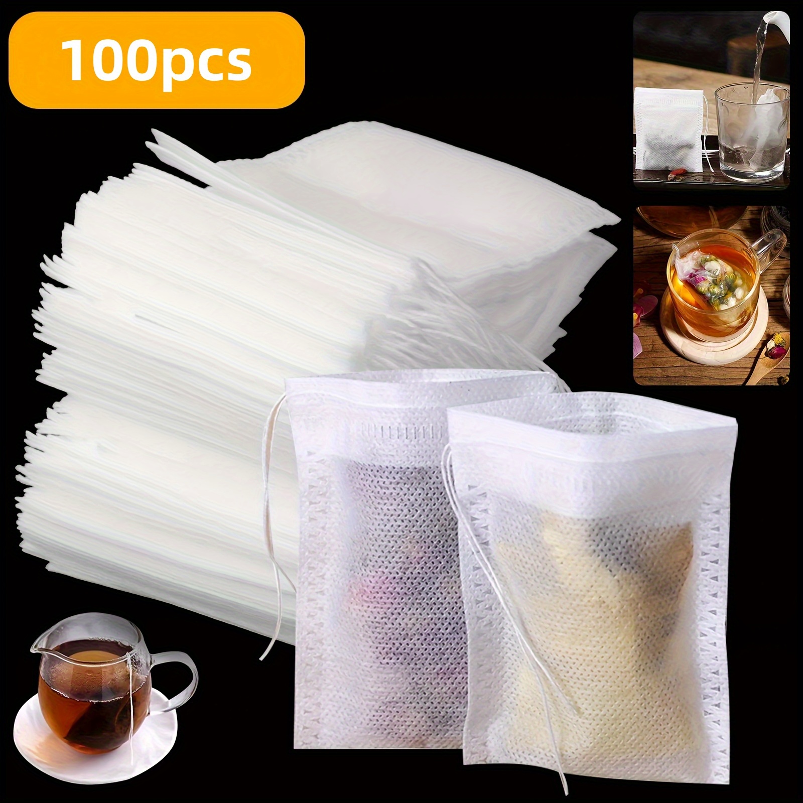 Kitchen Room Gadgets - 100Pcs Disposable Tea Bags Filter Bags