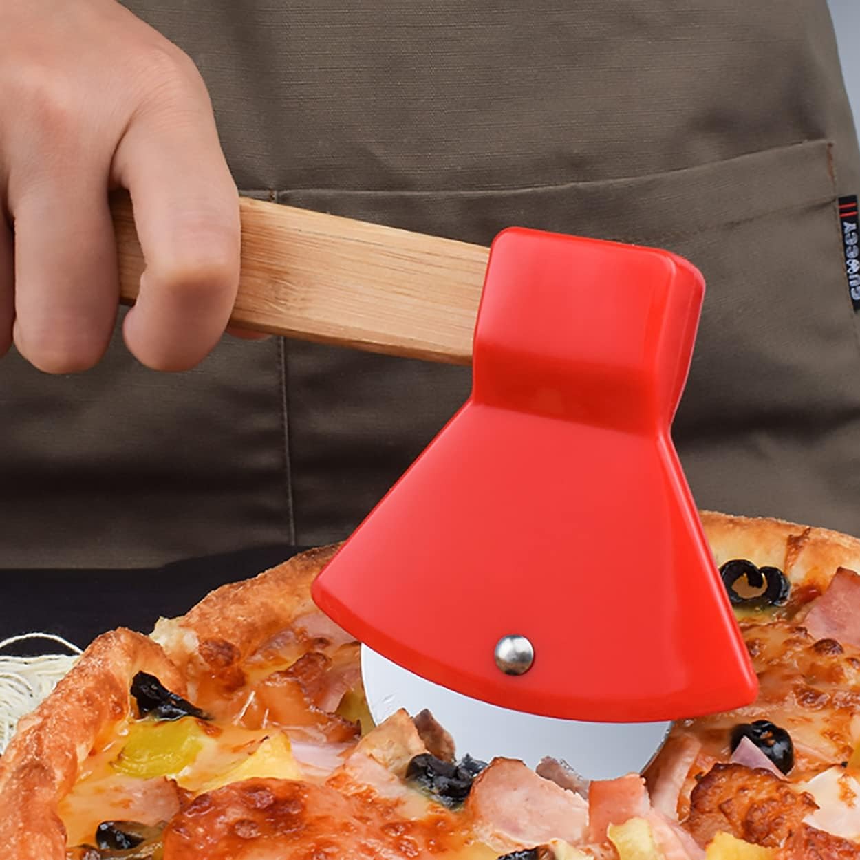 Kitchen Gadgets Men - Funny Axe Design Pizza Cutter, Non-Stick