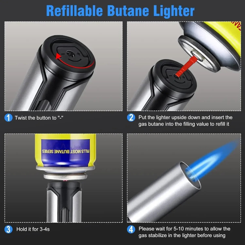 Metal Pen-Style Torch Lighter  - Kitchen Gadgets Men บทวิจารณ์และราคา