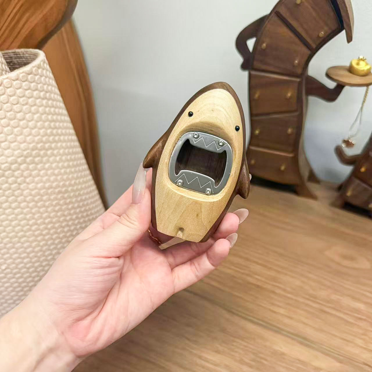 Creative Wooden Shark Bottle O - Kitchen Gadgets Men บทวิจารณ์และราคา