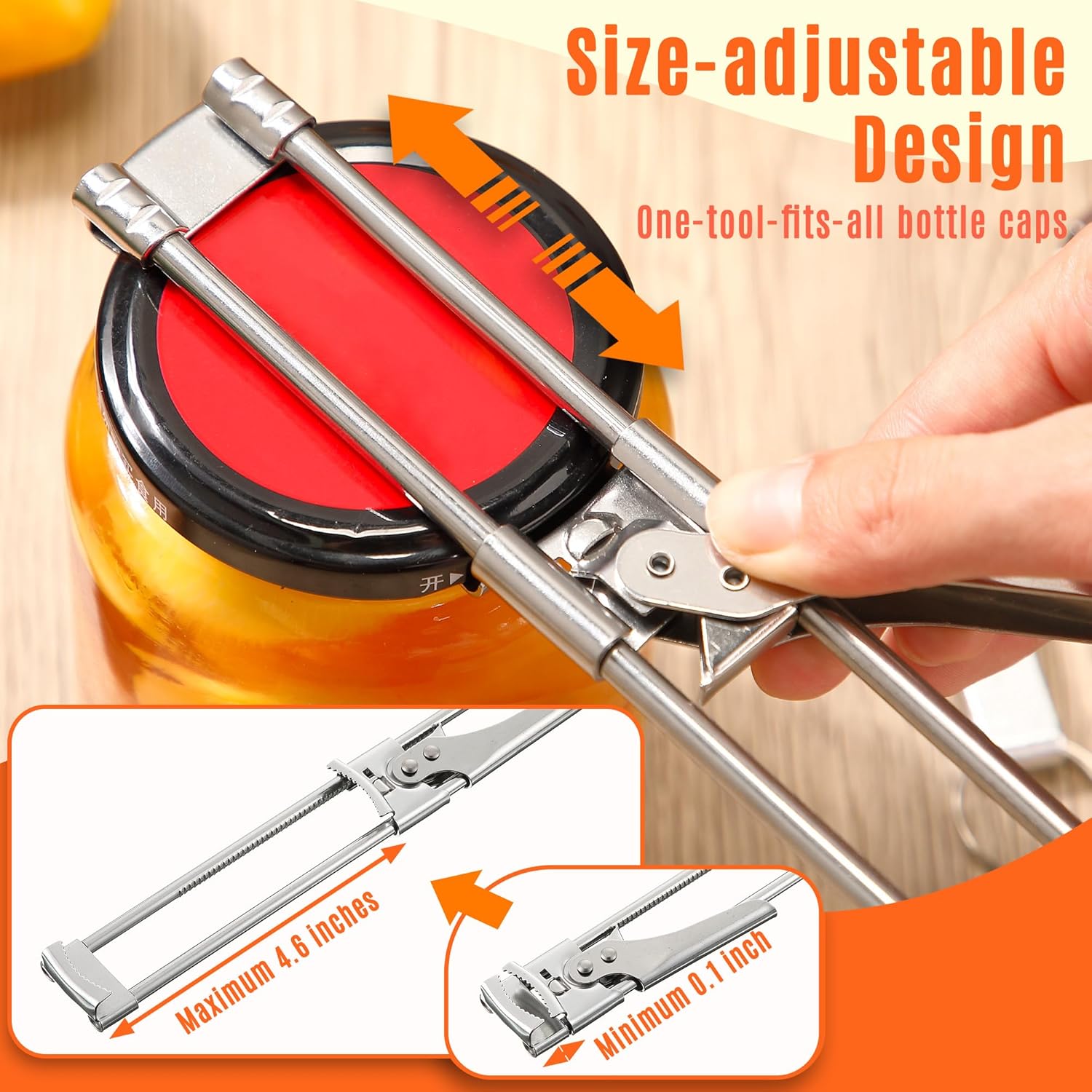 Adjustable Stainless Steel Jar - Kitchen Gadgets Men บทวิจารณ์และราคา