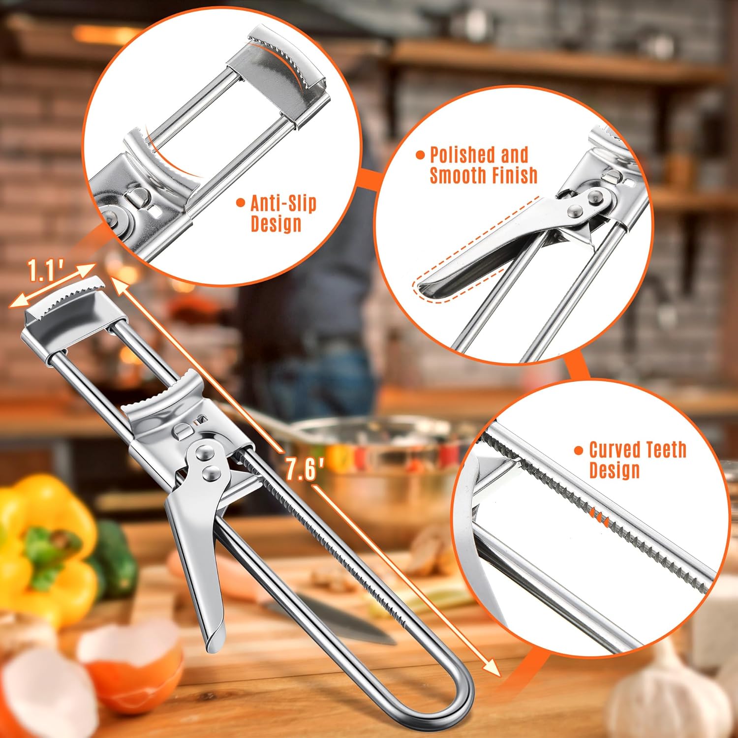 Adjustable Stainless Steel Jar - Kitchen Gadgets Men บทวิจารณ์และราคา