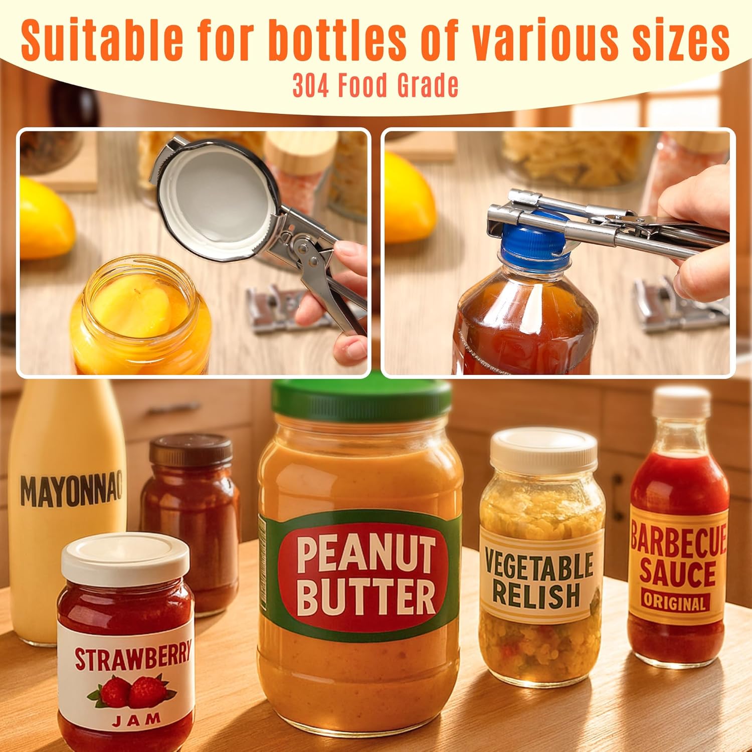 Adjustable Stainless Steel Jar - Kitchen Gadgets Men บทวิจารณ์และราคา
