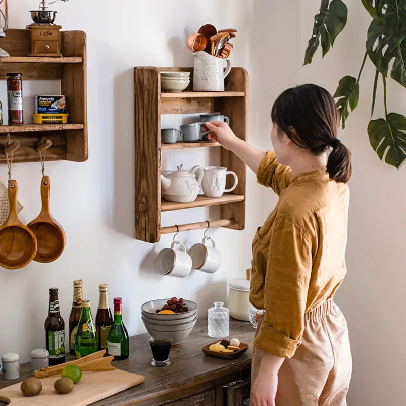 Natural Old Wood Wall Cabinet  - Kitchen Room Gadgets บทวิจารณ์และราคา