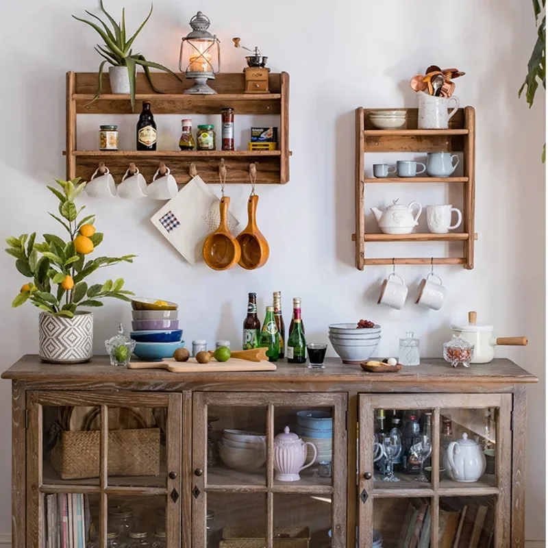 Natural Old Wood Wall Cabinet  - Kitchen Room Gadgets บทวิจารณ์และราคา