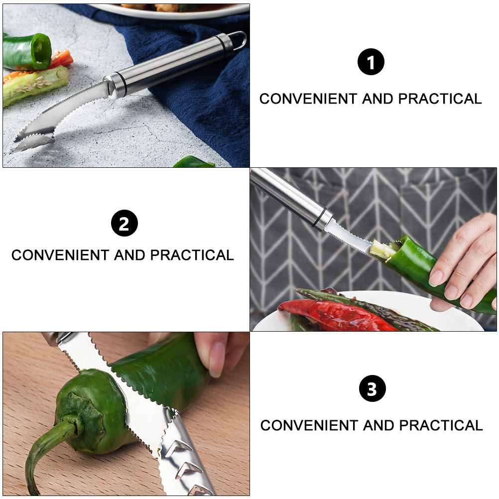 2Pcs Stainless Steel Chili Cor - Kitchen Gadgets & Toys บทวิจารณ์และราคา