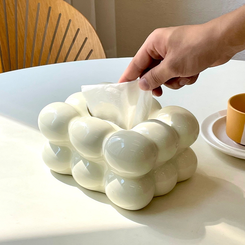 Light Luxury Tissue Box Cerami - Kitchen Room Gadgets บทวิจารณ์และราคา