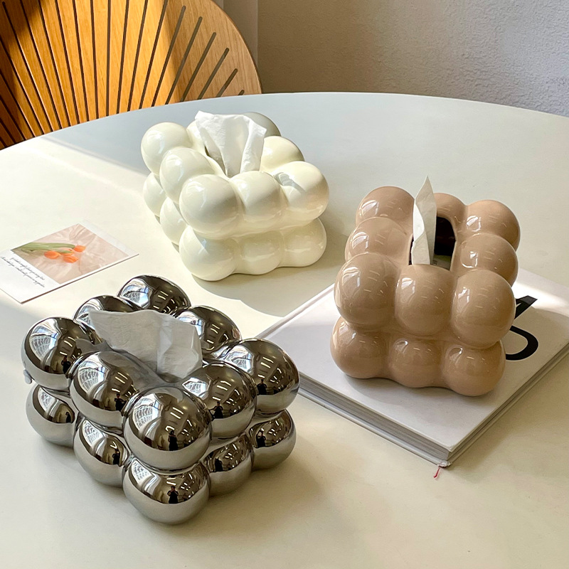 Light Luxury Tissue Box Cerami - Kitchen Room Gadgets บทวิจารณ์และราคา