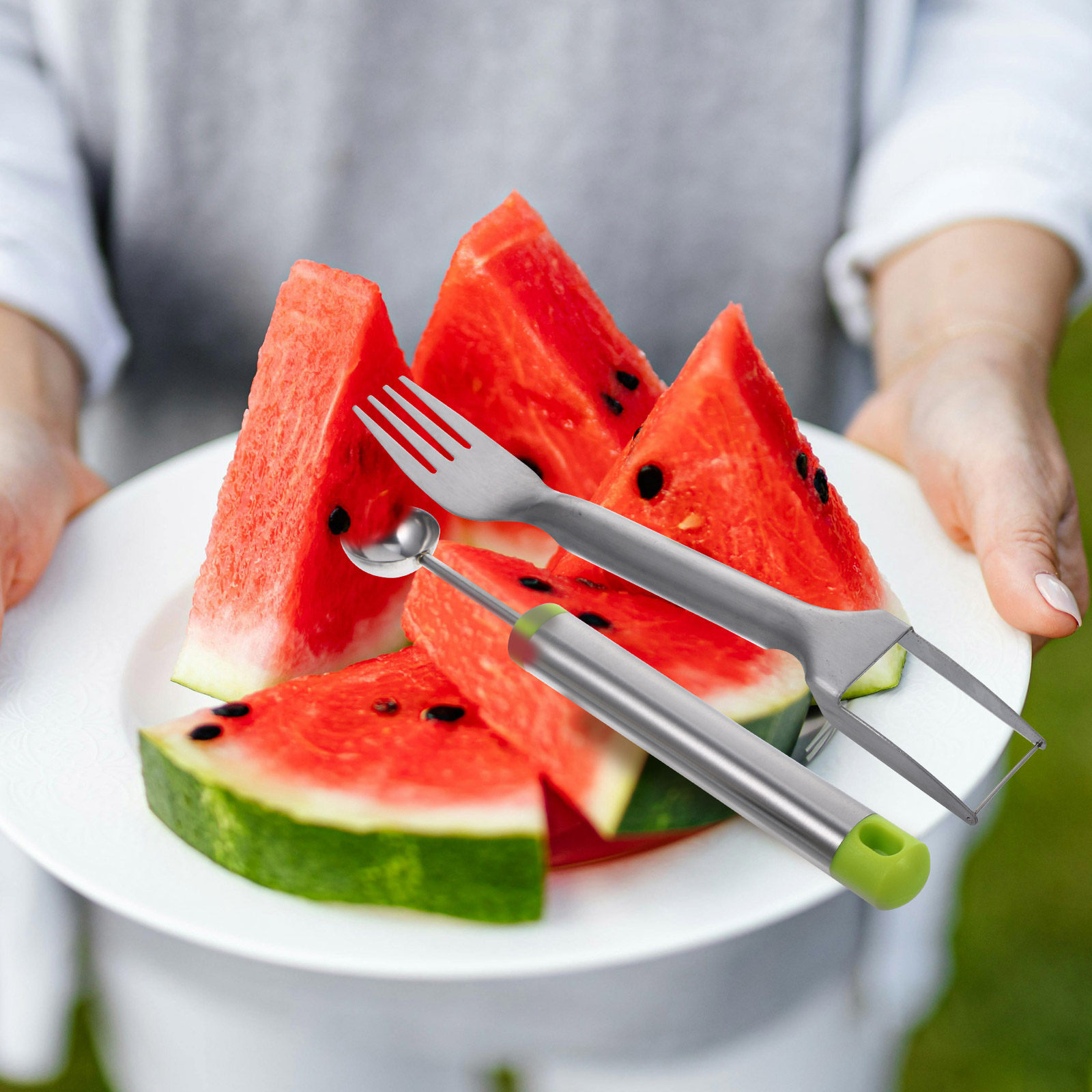 1 Set Of Metal Watermelon Slic - Kitchen Gadgets & Toys บทวิจารณ์และราคา