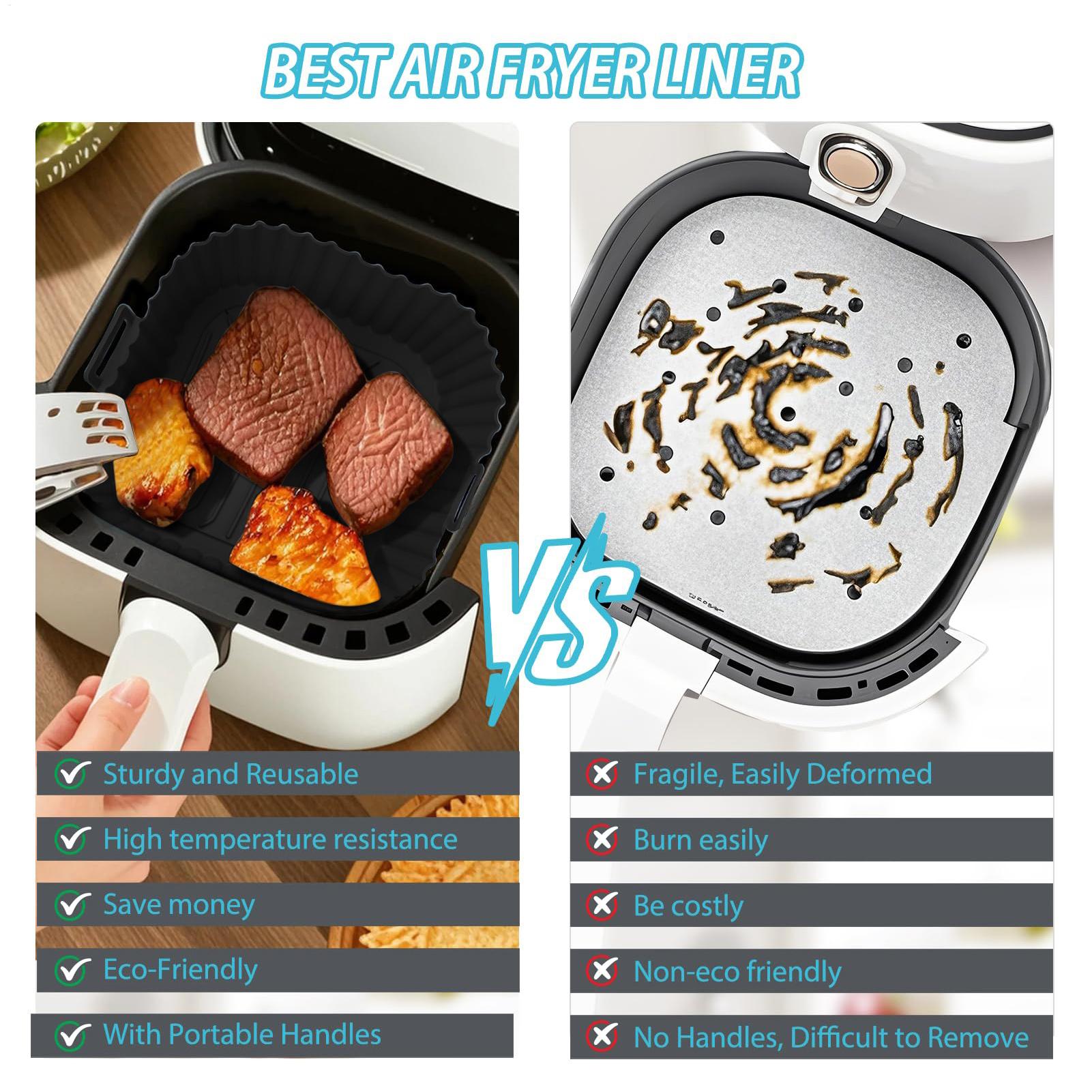Air Fryer Silicone Liners Pot  - Kitchen Gadgets Men บทวิจารณ์และราคา