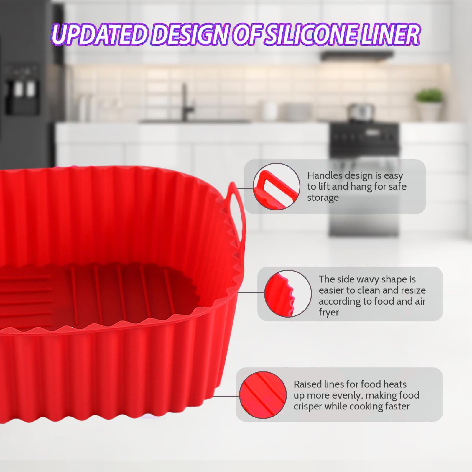 Air Fryer Silicone Liners Pot  - Kitchen Gadgets Men บทวิจารณ์และราคา