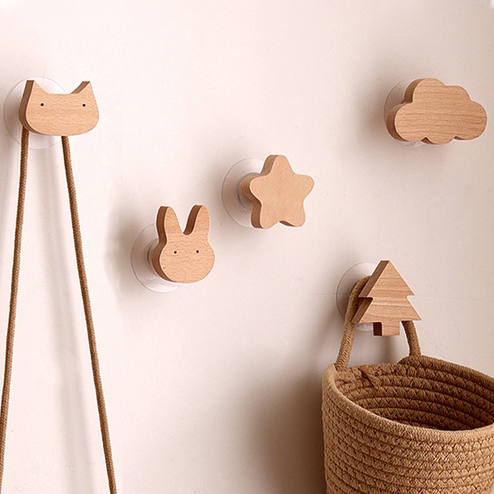 1pcs Animal Wooden Hooks Cute  - Kitchen Room Gadgets บทวิจารณ์และราคา