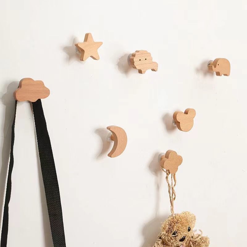 1pcs Animal Wooden Hooks Cute  - Kitchen Room Gadgets บทวิจารณ์และราคา